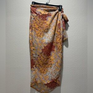Dress Forum Floral Skirt in Yellow and Red
